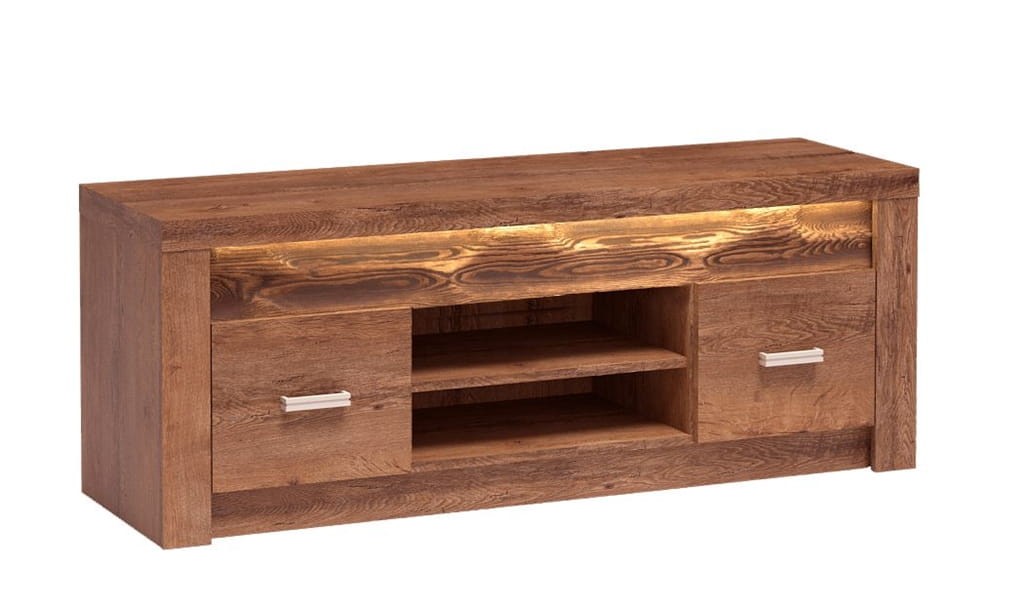 Szafka RTV szerokość 137 cm INDIANAPOLIS I9 Jesion jasny Do Salonu Do Pokoju Dziennego Nowoczesny Styl Funkcjonalna Wysoka Jakość