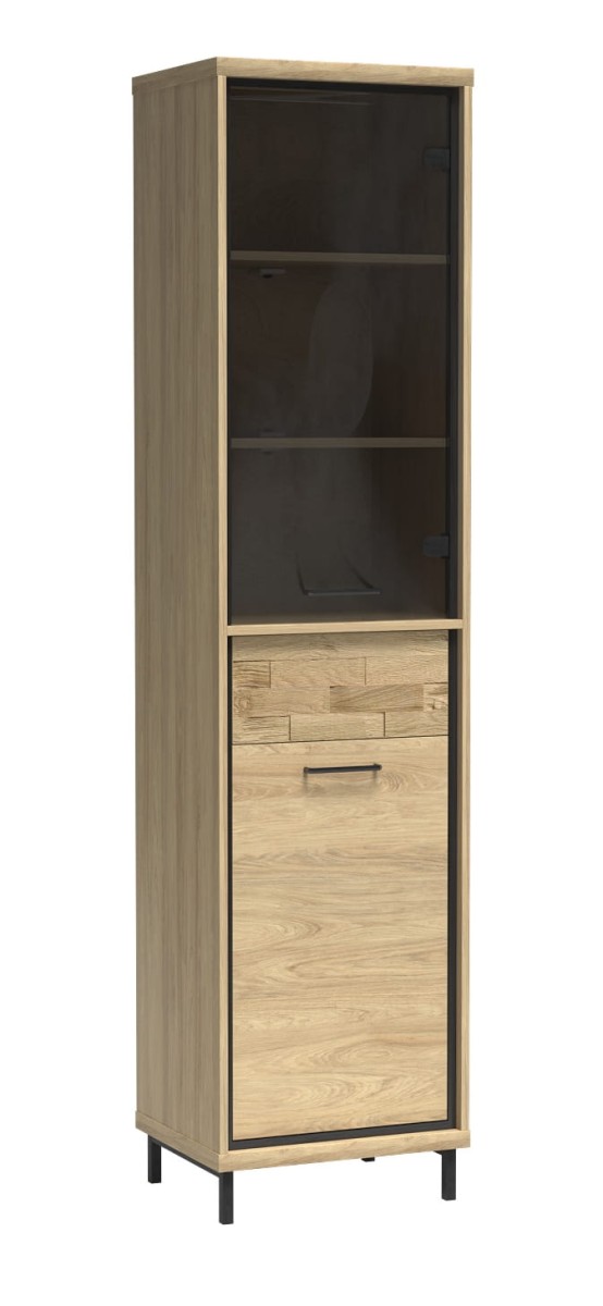 Witryna M4 szerokość 49,2 cm MEDIOLAN Hikora Do Salonu Do Pokoju Dziennego Nowoczesny Styl Funkcjonalna Wysoka Jakość Nogi