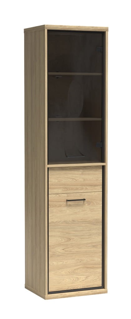 Witryna M4 szerokość 49,2 cm MEDIOLAN Hikora Do Salonu Do Pokoju Dziennego Nowoczesny Styl Funkcjonalna Wysoka Jakość Deska