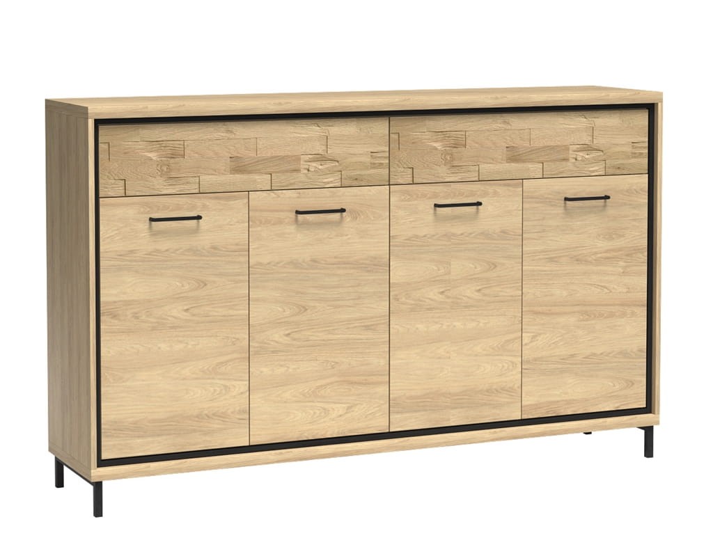Komoda duża M8 szerokość 177,2 cm MEDIOLAN Hikora Do Salonu Do Pokoju Dziennego Nowoczesny Styl Funkcjonalna Wysoka Jakość Nogi