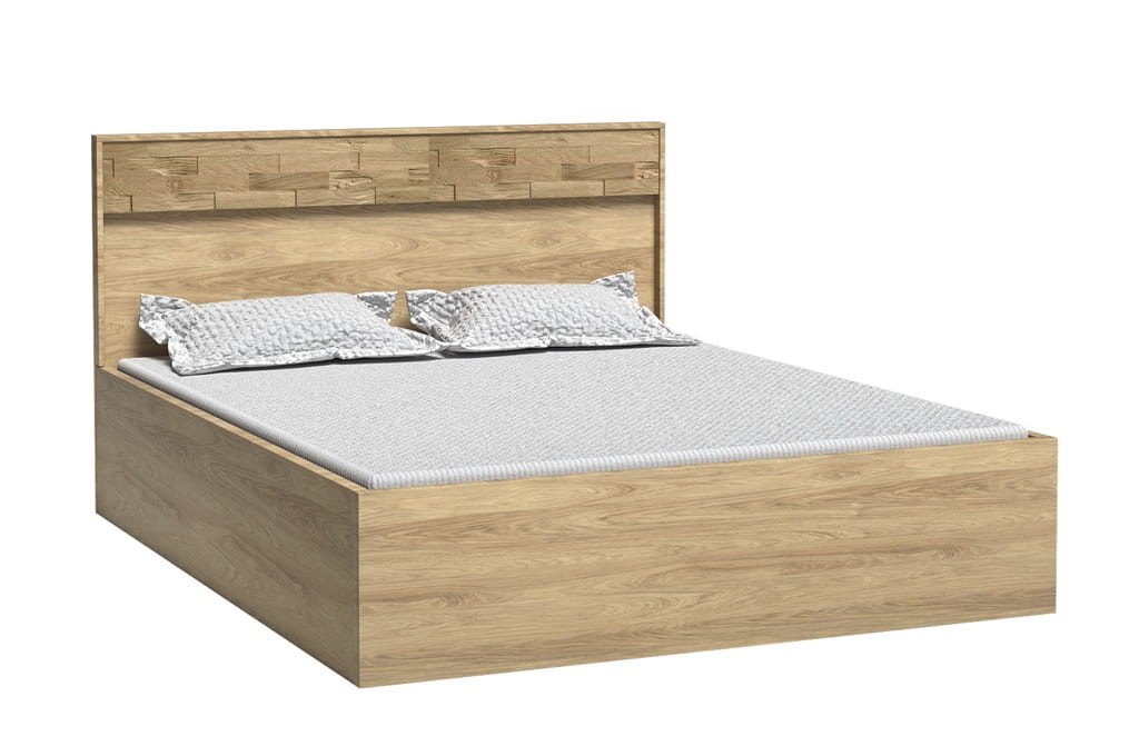 Łóżko dwuosobowe M9 powierzchnia spania 160 x 200 cm MEDIOLAN Hikora Do Pokoju Dziennego Nowoczesny Styl Funkcjonalna Wysoka Jakość Deska