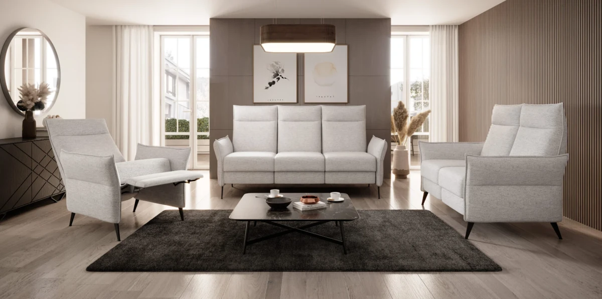 Zestaw Xavi 3 2 1 Tkanina Modesto 492 Fotel Sofa Kanapa Wersal recklainer.webp