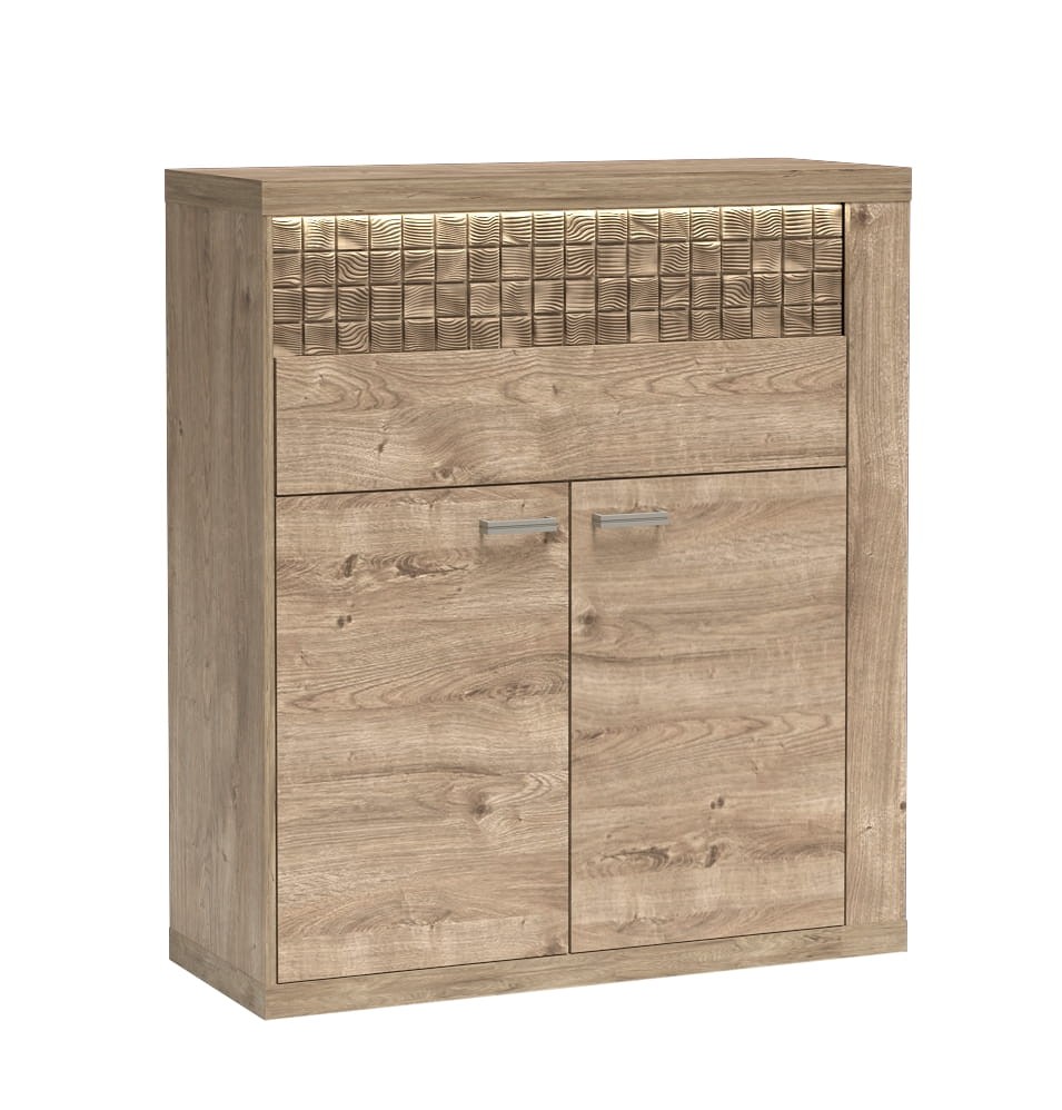 Komoda N6 szerokość 102 cm NATURAL Ribbeck Do Pokoju Dziennego Nowoczesny Boho Styl Funkcjonalna Wysoka Jakość