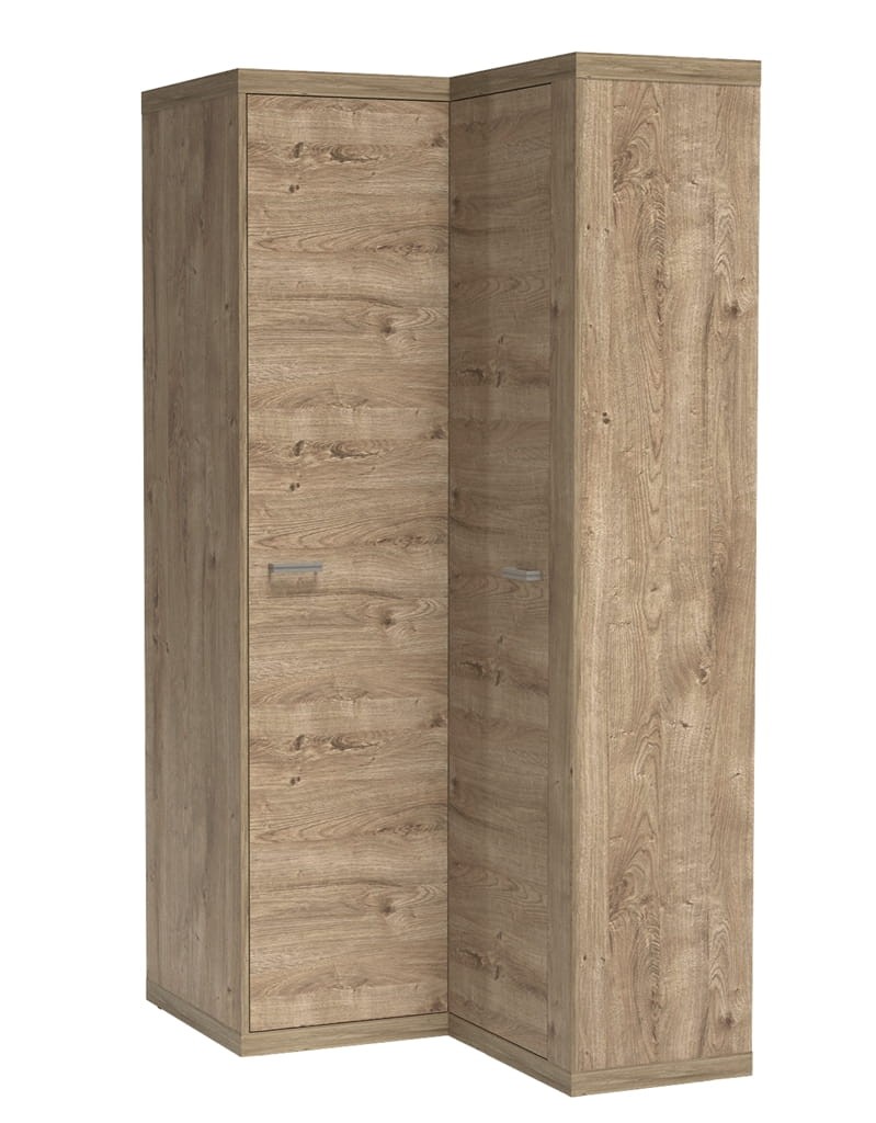 Szafa narożna N14 szerokość 109 cm NATURAL Ribbeck Do Pokoju Dziennego Nowoczesny Boho Styl Funkcjonalna Wysoka Jakość