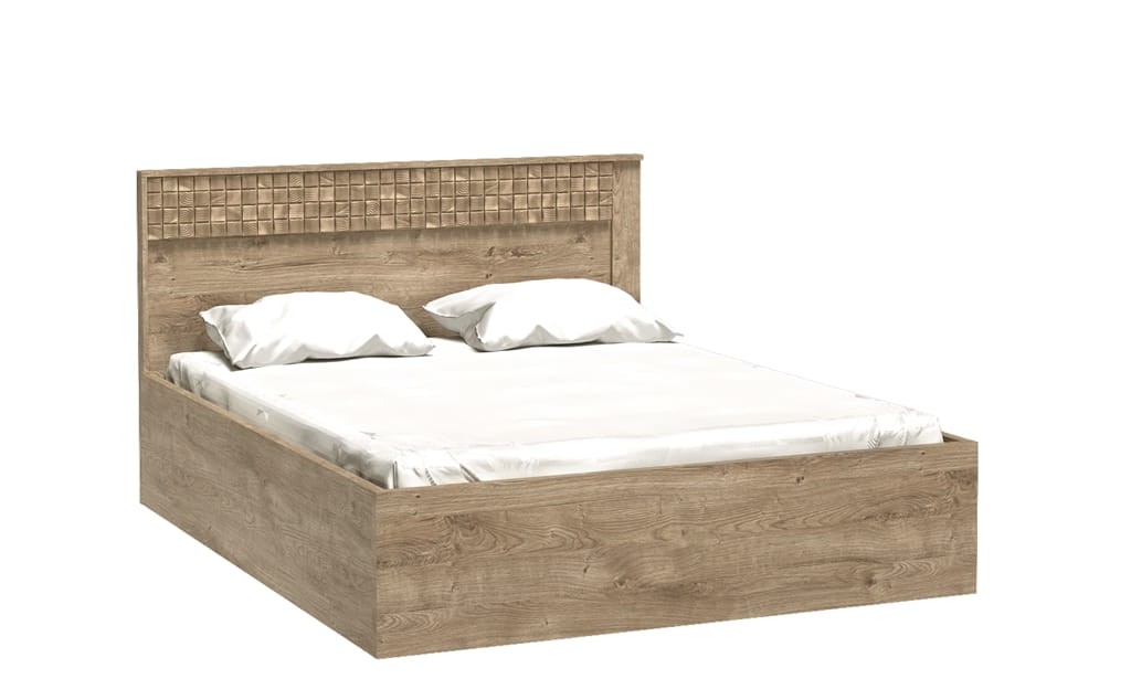 Łóżko N17 powierzchnia spania 160 x 200 cm NATURAL Ribbeck Do Pokoju Dziennego Nowoczesny Boho Styl Funkcjonalna Wysoka Jakość
