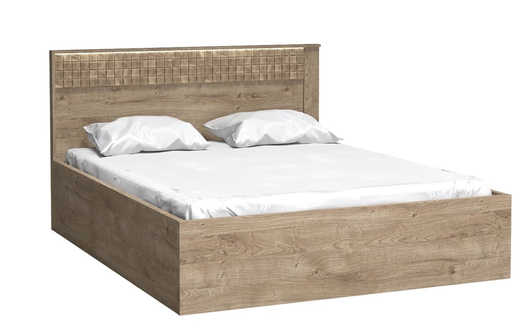 Łóżko N17 powierzchnia spania 160 x 200 cm NATURAL Ribbeck Do Pokoju Dziennego Nowoczesny Boho Styl Funkcjonalna Wysoka Jakość