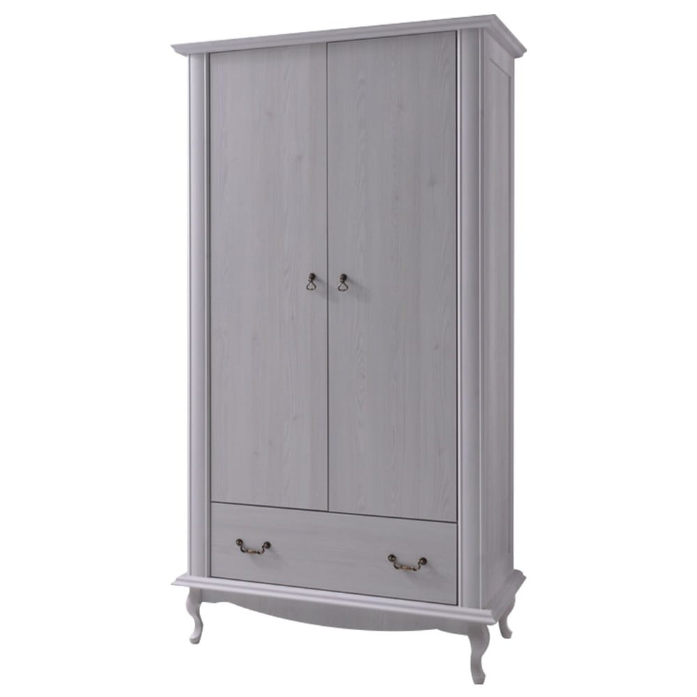 Szafa dwudrzwiowa z szufladą DIANA DA-2 szerokość 105 cm pokój sypialnia kolor sosna śnieżna