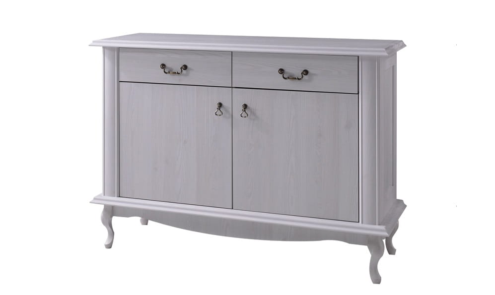 Komoda DIANA DA-9 szerokość 125 cm drzwi szuflady salon sypialnia kolor sosna śnieżna