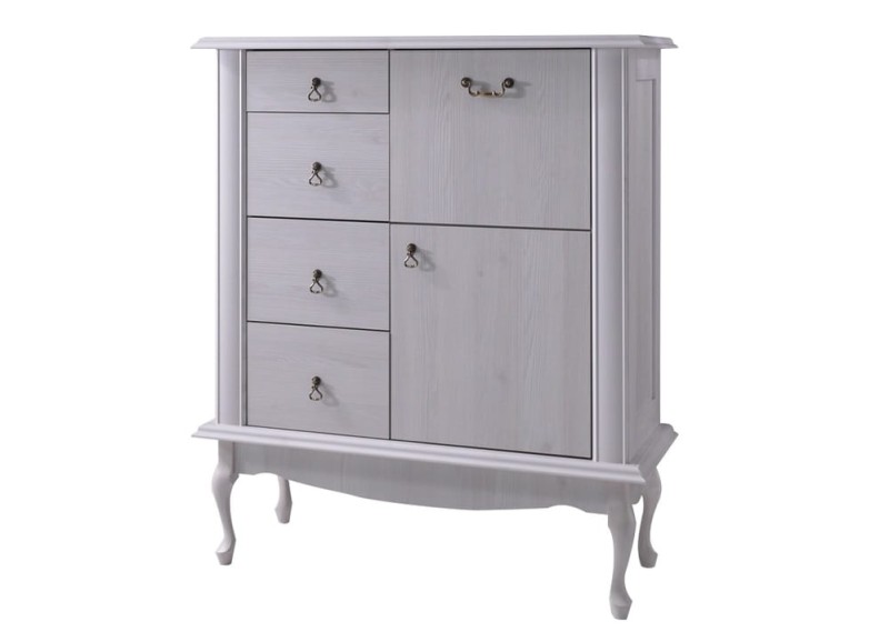 Barek DIANA DA-11 szerokość 105 cm z szufladami do salonu jadalni kolor sosna śnieżna