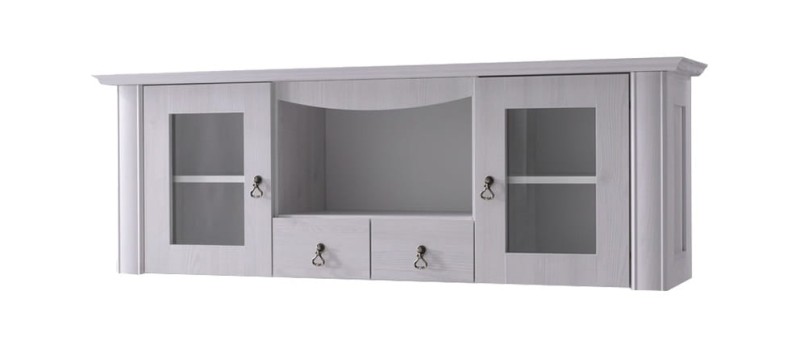 Półka podwieszana szafka DIANA DA-16 szerokość 145 cm witryna wisząca sosna śnieżna