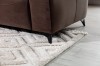 Zdjęcie Prezentujące Czarne Nózki w Narożniku Large POTENZA 270 cm z Podłokietnikami