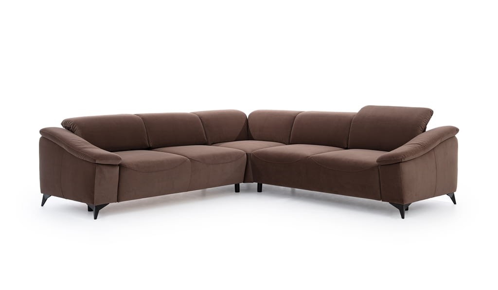 Nowoczesny Narożnik Large POTENZA 270 cm z Rozłożonym Zagłówkiem