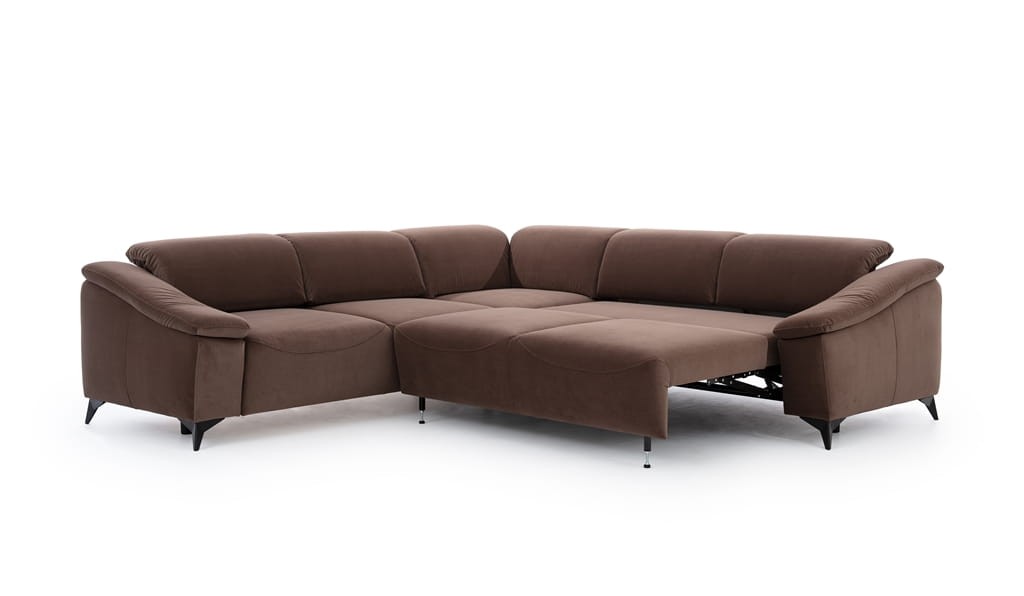 Nowoczesny Narożnik Large POTENZA 270 cm z Rozłożoną Funkcją Spania