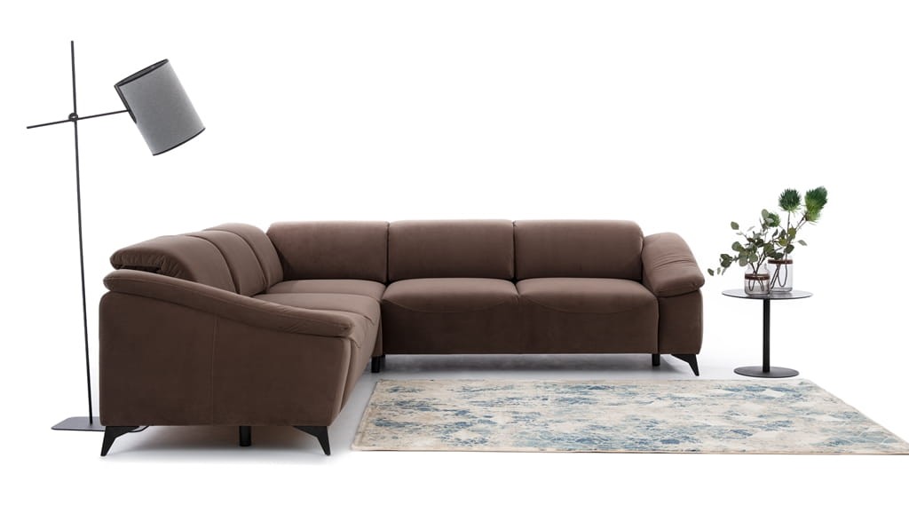 Lewostronny Nowoczesny Narożnik Large POTENZA 270 cm w Minimalistycznej Aranżacji