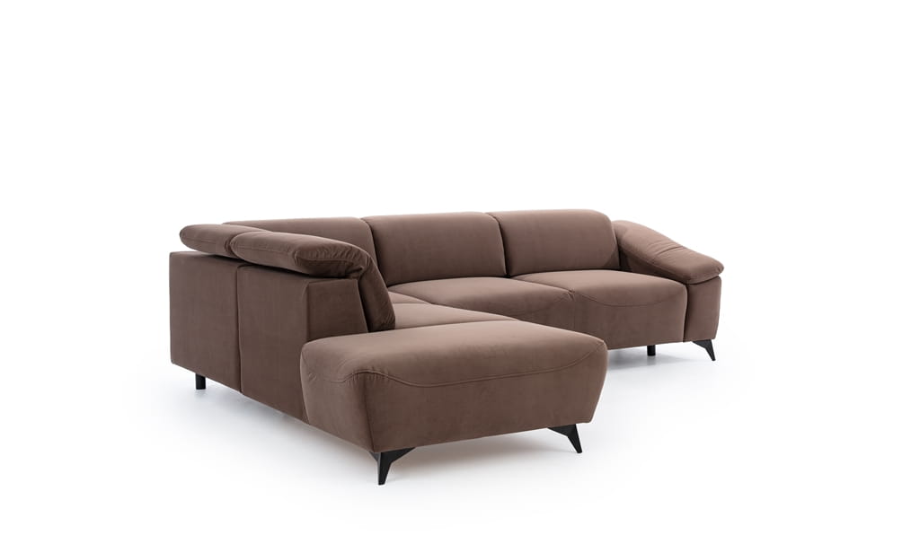 Lewostronny Nowoczesny Narożnik 2 POTENZA 270 cm z Szezlongiem