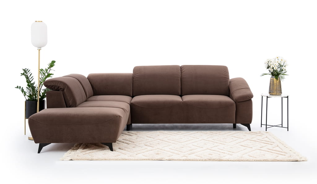 Lewostronny Nowoczesny Narożnik 2 POTENZA 270 cm w Minimalistycznej Aranżacji