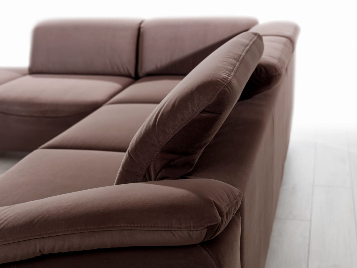 Zdjęcie Prezentujące Zagłówek w Narożniku 2 POTENZA 270 cm z Podłokietnikami