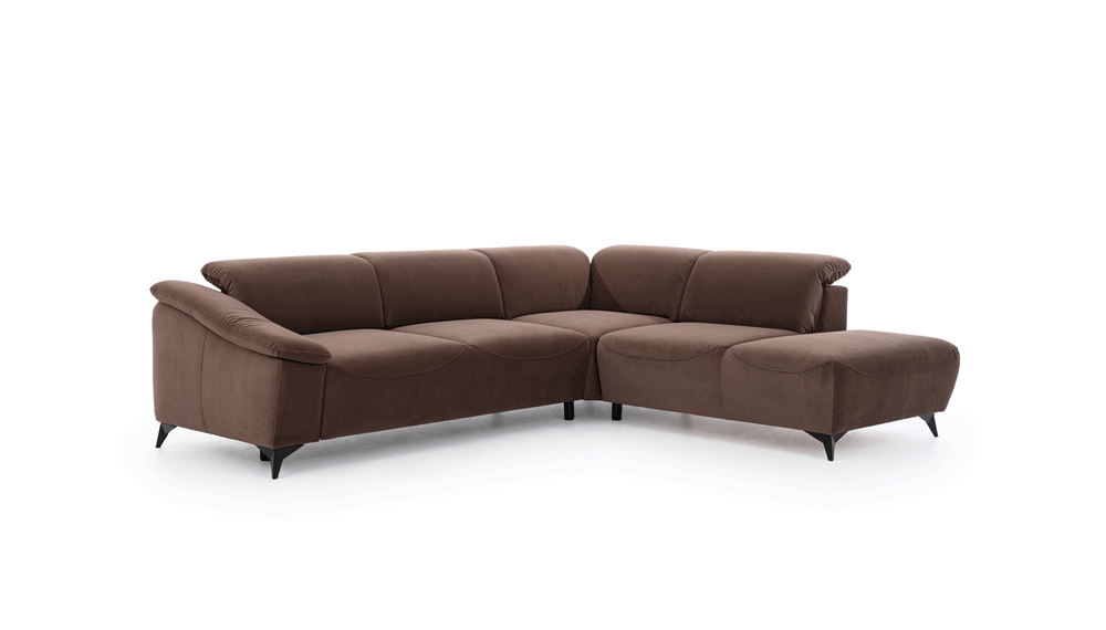 Zdjęcie Prezentujące Nowoczesny Narożnik 2 POTENZA 270 cm z Szezlongiem do Salonu