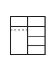 Szafa dwudrzwiowa DIANA DA-1 szerokość 125 cm  środek