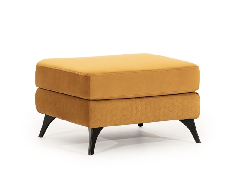 Nowoczesna Pufa VITTORIO 76 cm Musztardowa do Salonu