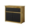 Komoda 90 LUNA LN-8 szerokość 97 cm z szufladą kolor czarny +  dąb wotan