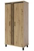 Szafa dwudrzwiowa NADIA ND-1 szerokość 97 cm industrialna loft  kolor dąb artisan + czarny