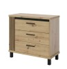 Komoda 90 NADIA ND-10 szerokość 92 cm szuflady styl loft kolor dąb artisan + czarny