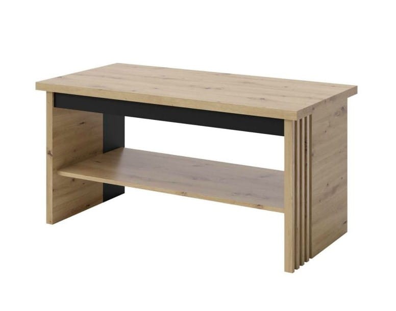 Ława NADIA ND-13 115 x 56 cm styl industrialny loft kolor dąb artisan + czarny