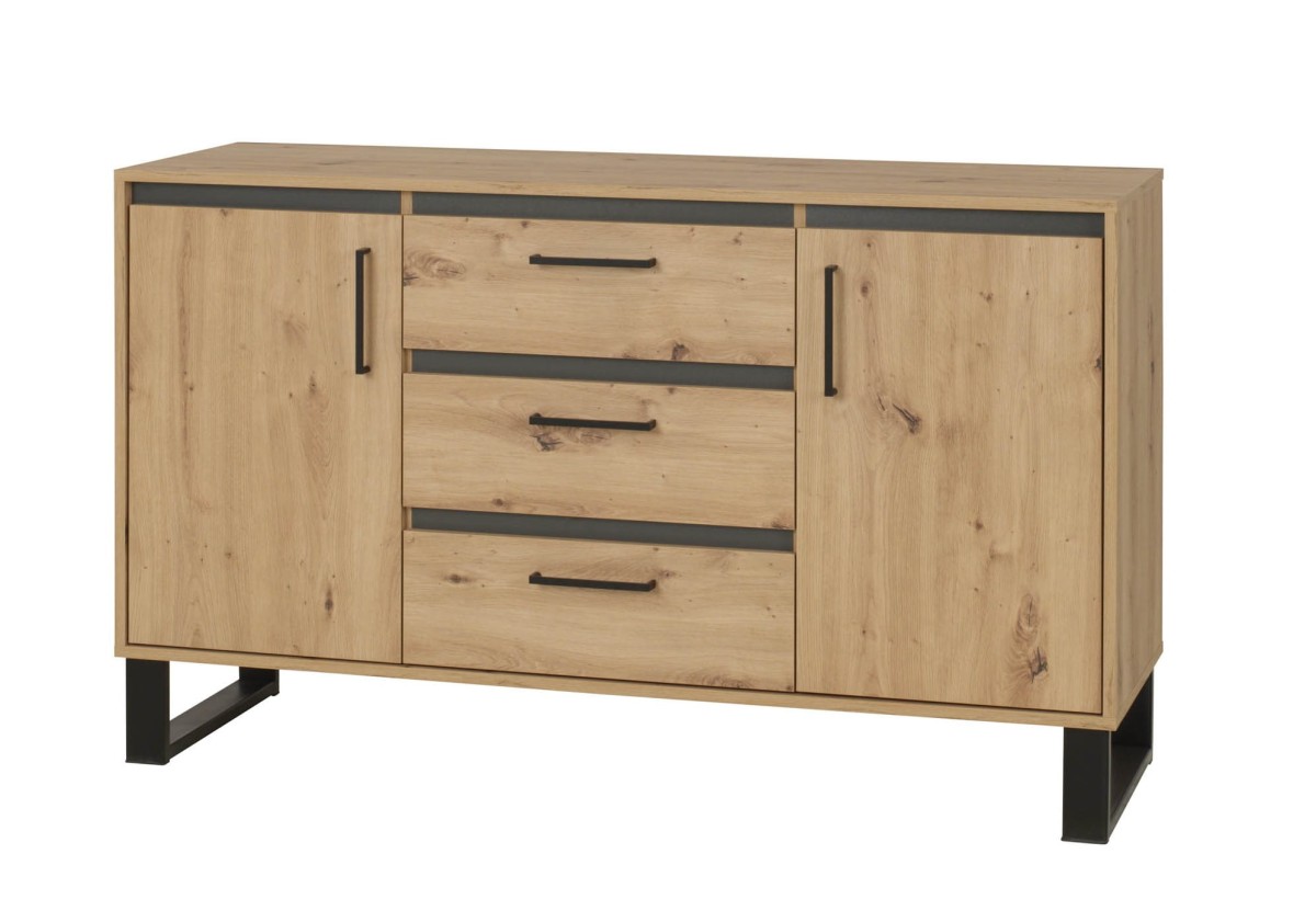 Komoda 140 NEWADA NW-9 szerokość 140 cm salon sypialnia pokój kolor dąb artisan