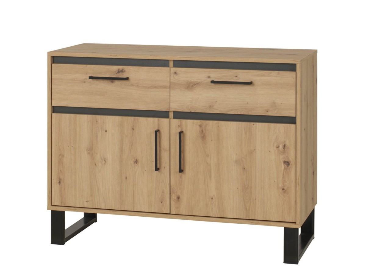 Komoda 110 NEWADA NW-10 szerokość 110 cm szuflady drzwi kolor dąb artisan