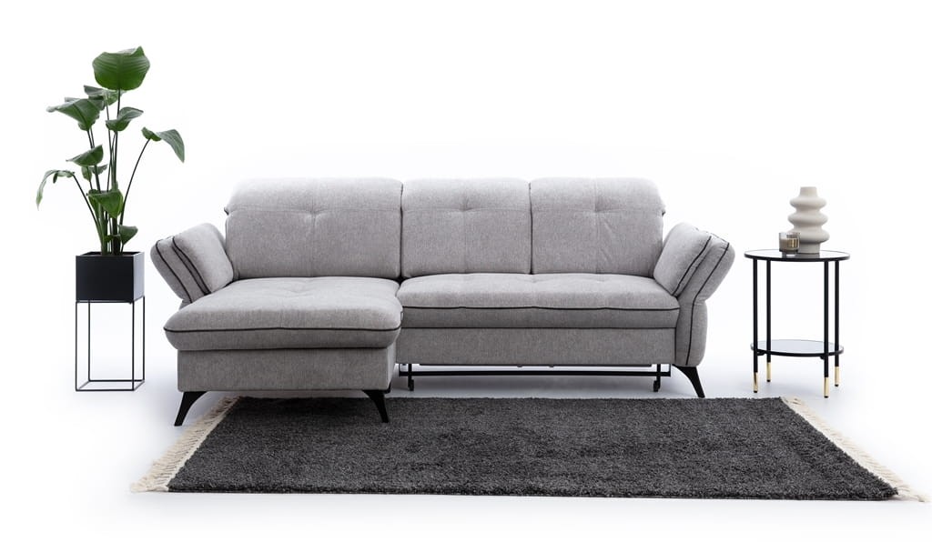 Zdjęcie Prezentujące Narożnik MASIMO 242 - 270 cm w Minimalistycznej Aranżacji Salonu