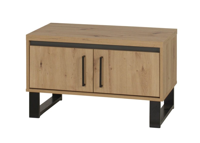 Komoda 80 szafka na buty NEWADA NW-15 szerokość 80 cm drzwi nóżki kolor dąb artisan