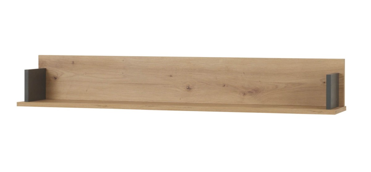 Półka wisząca NEWADA NW-16 szerokość 120 cm salon pokój kolor antracyt + dąb artisan
