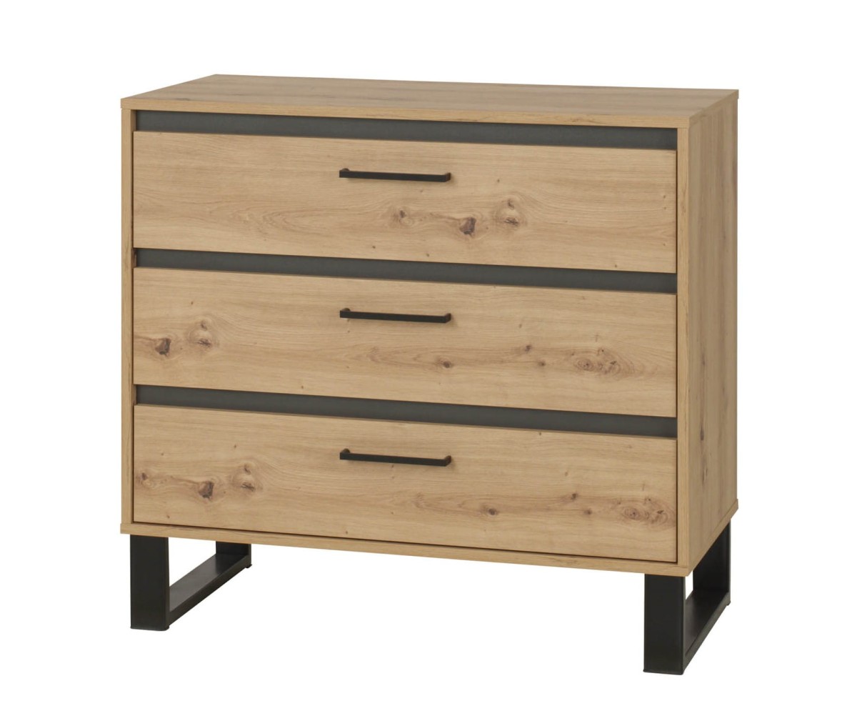 Komoda 90 NEWADA NW-11 szerokość 90 cm szuflady kolor dąb artisan