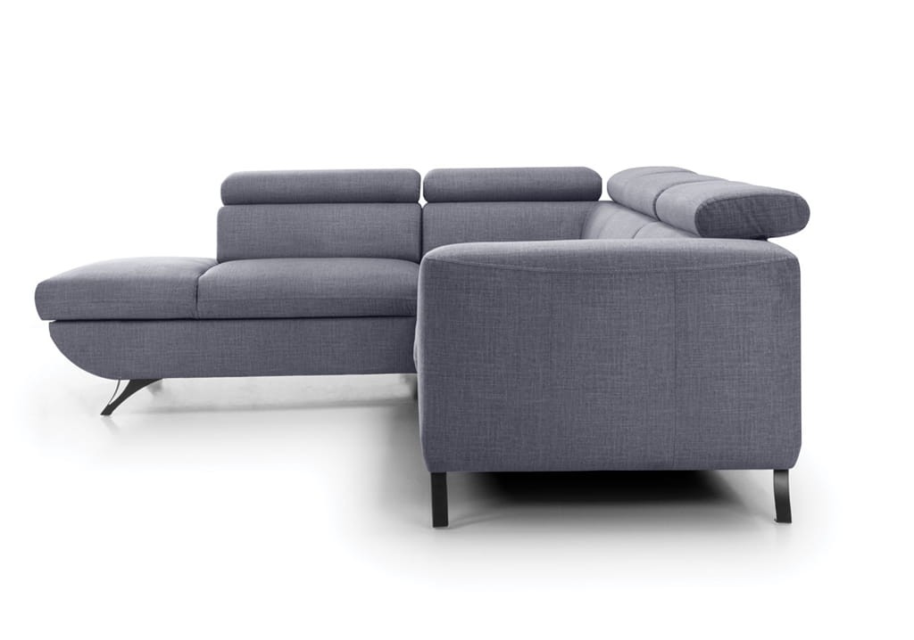 Zdjęcie Prezentujące Bok Narożnika ARATTA 265 cm z Regulowanymi Zagłówkami