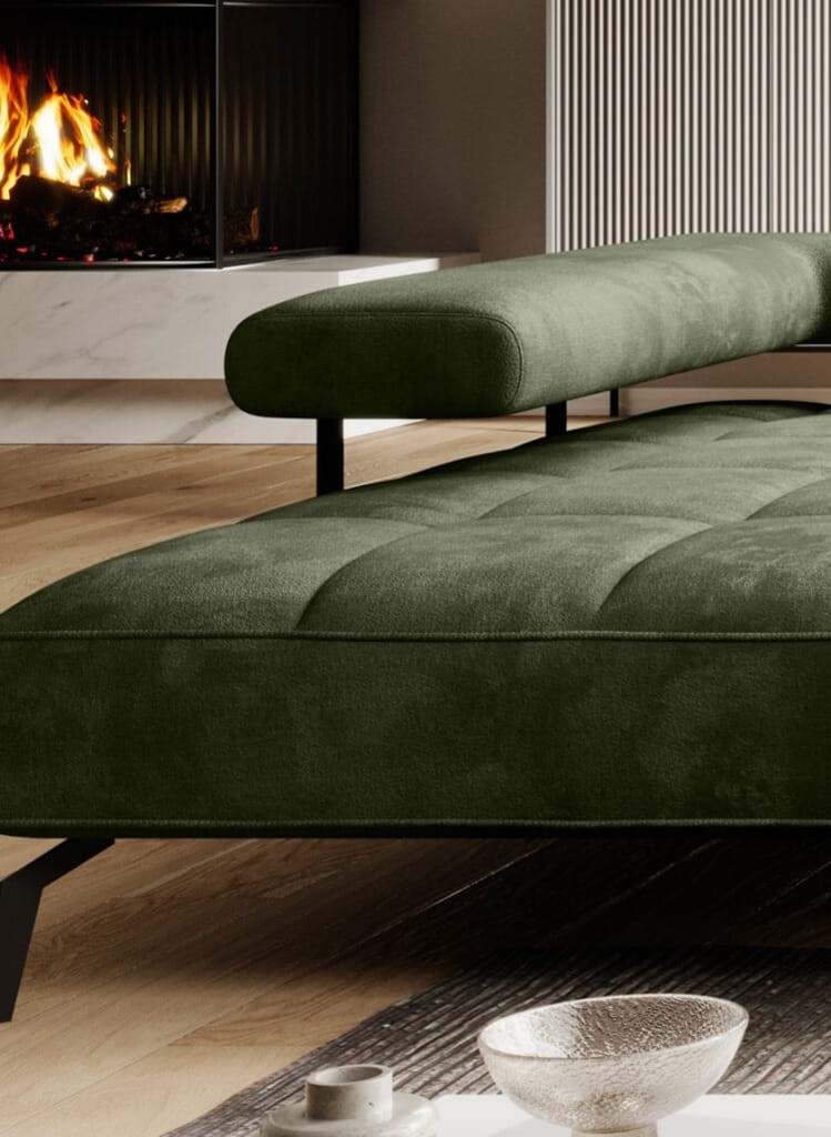 Narożnik MONTELLA XL Funkcja spania Regulowane siedzisko Nowoczesny Funkcjonalny Tkaniny do wyboru