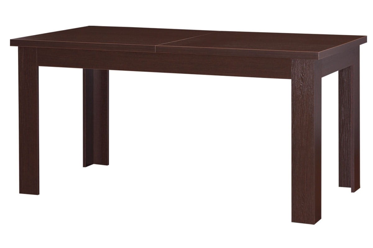 Stół rozkładany 150 / 200 x 80 cm prostokątny do jadalni pokoju dziennego kolor dąb czekoladowy