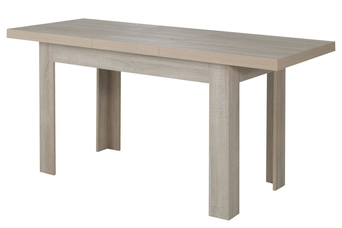 Stół rozkładany 120 / 160 x 70 cm prostokątny do jadalni pokoju dziennego kolor dąb sonoma