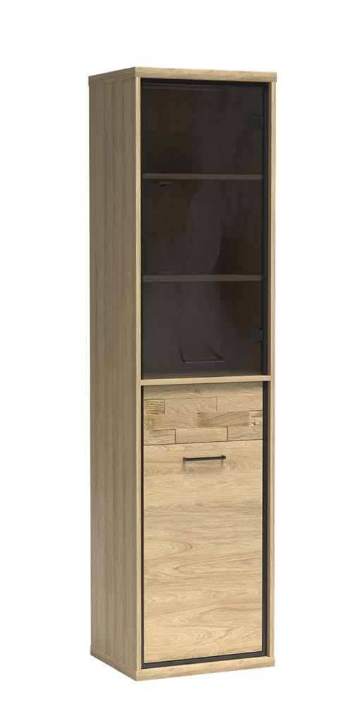 Witryna M4 szerokość 49,2 cm MEDIOLAN Hikora Do Salonu Do Pokoju Dziennego Nowoczesny Styl Funkcjonalna Wysoka Jakość Deska