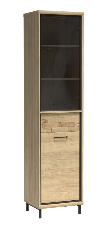 Witryna M4 szerokość 49,2 cm MEDIOLAN Hikora Do Salonu Do Pokoju Dziennego Nowoczesny Styl Funkcjonalna Wysoka Jakość Nogi