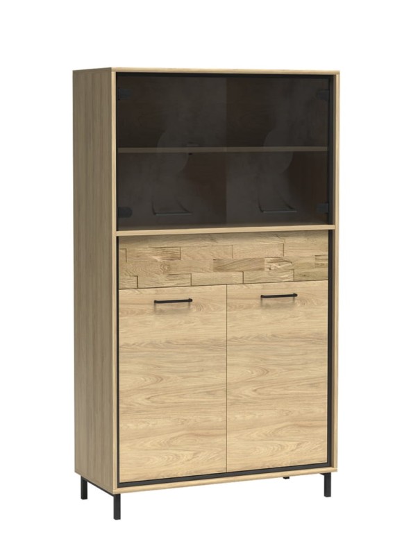 Witryna M5 szerokość 92,2 cm MEDIOLAN Hikora Nogi Do Salonu Do Pokoju Dziennego Nowoczesny Styl Funkcjonalna Wysoka Jakość