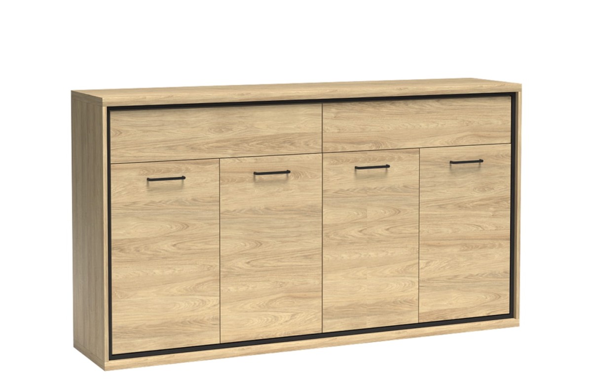 Komoda duża M8 szerokość 177,2 cm MEDIOLAN Hikora Do Salonu Do Pokoju Dziennego Nowoczesny Styl Funkcjonalna Wysoka Jakość Bez Deski