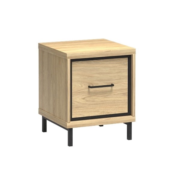 Szafka nocna M16 szerokość 40 cm MEDIOLAN Hikora Do Pokoju Dziennego Nowoczesny Styl Funkcjonalna Wysoka Jakość Nogi