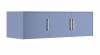 Nadstawka do szafy BALI II D3 szerokość 147 cm trzydrzwiowa uchwyt złoty zgaszony błękit