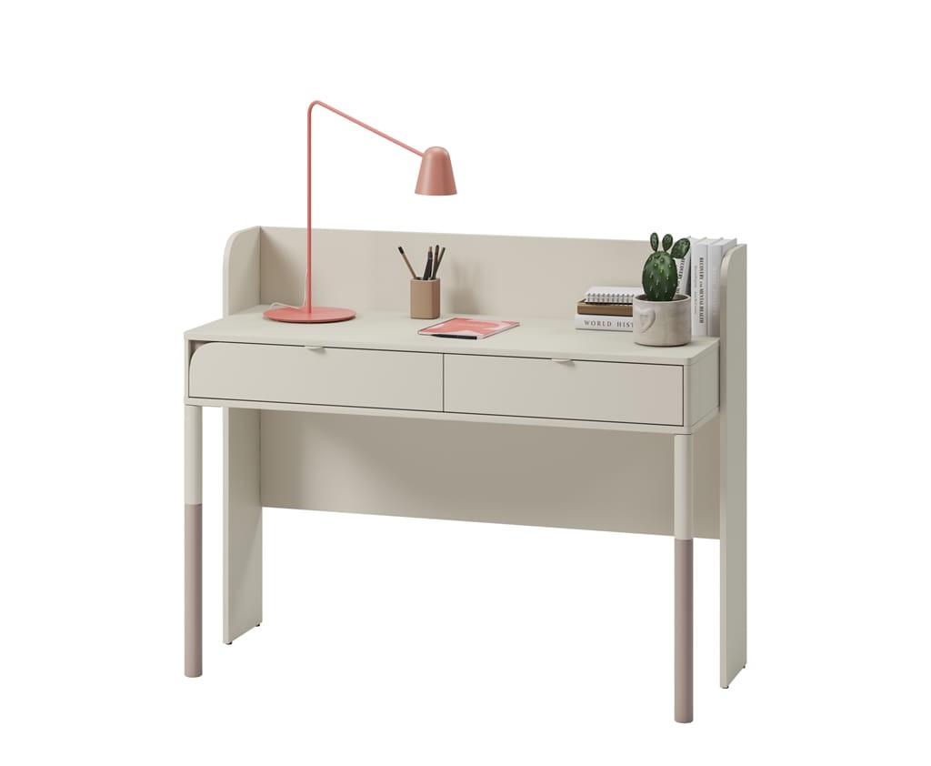Biurko HARMONY szerokość 122 cm kaszmir/truflowy Tradycyjne Dla nastolatek Do pokoju młodzieżowego