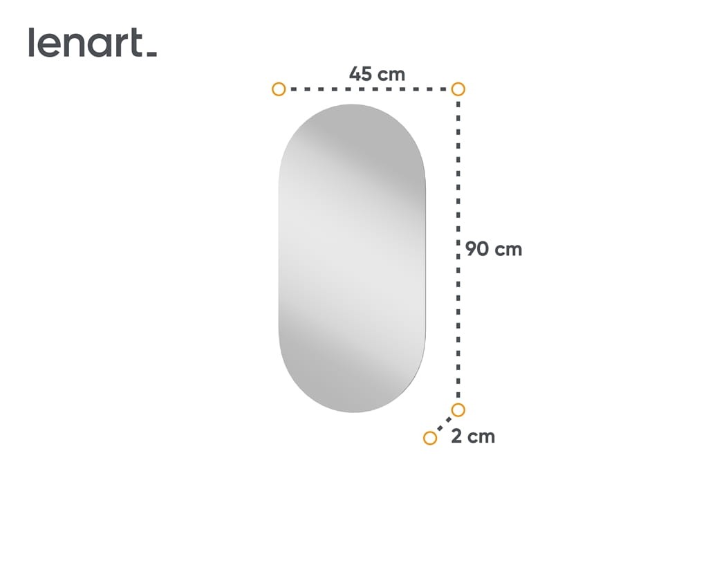 Lustro HARMONY szerokość 90 cm HR4 Tradycyjne Dla nastolatek Do pokoju młodzieżowego