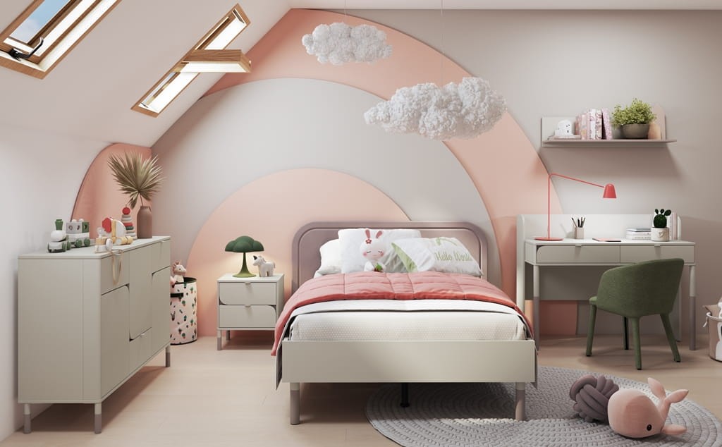 Komoda HARMONY szerokość 130 cm kaszmir/truflowy Tradycyjna Dla nastolatek Do pokoju młodzieżowego