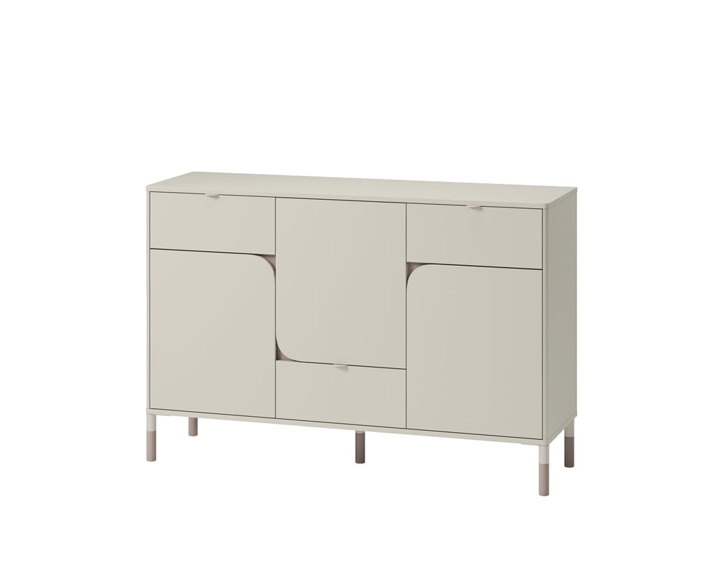 Komoda HARMONY szerokość 130 cm kaszmir/truflowy Tradycyjna Dla nastolatek Do pokoju młodzieżowego