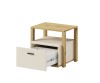 Stolik nocny LENNY szerokość 45 cm dąb artisan/beż/truflowy  Tradycyjna Dla nastolatek Do pokoju młodzieżowego