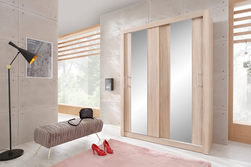 Szafa DUCA III szerokość 160 cm dąb sonoma Nowoczesny Styl Do Salonu Do Sypialni